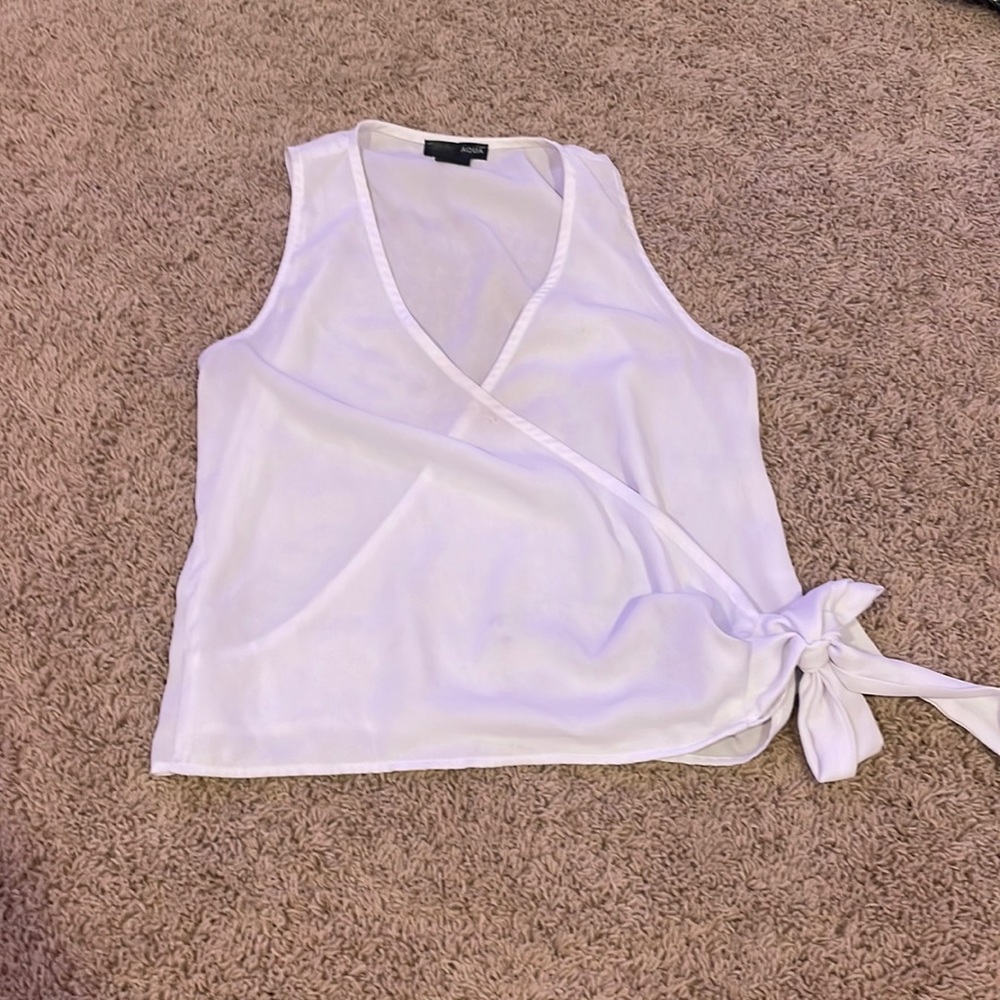 white sheer tank